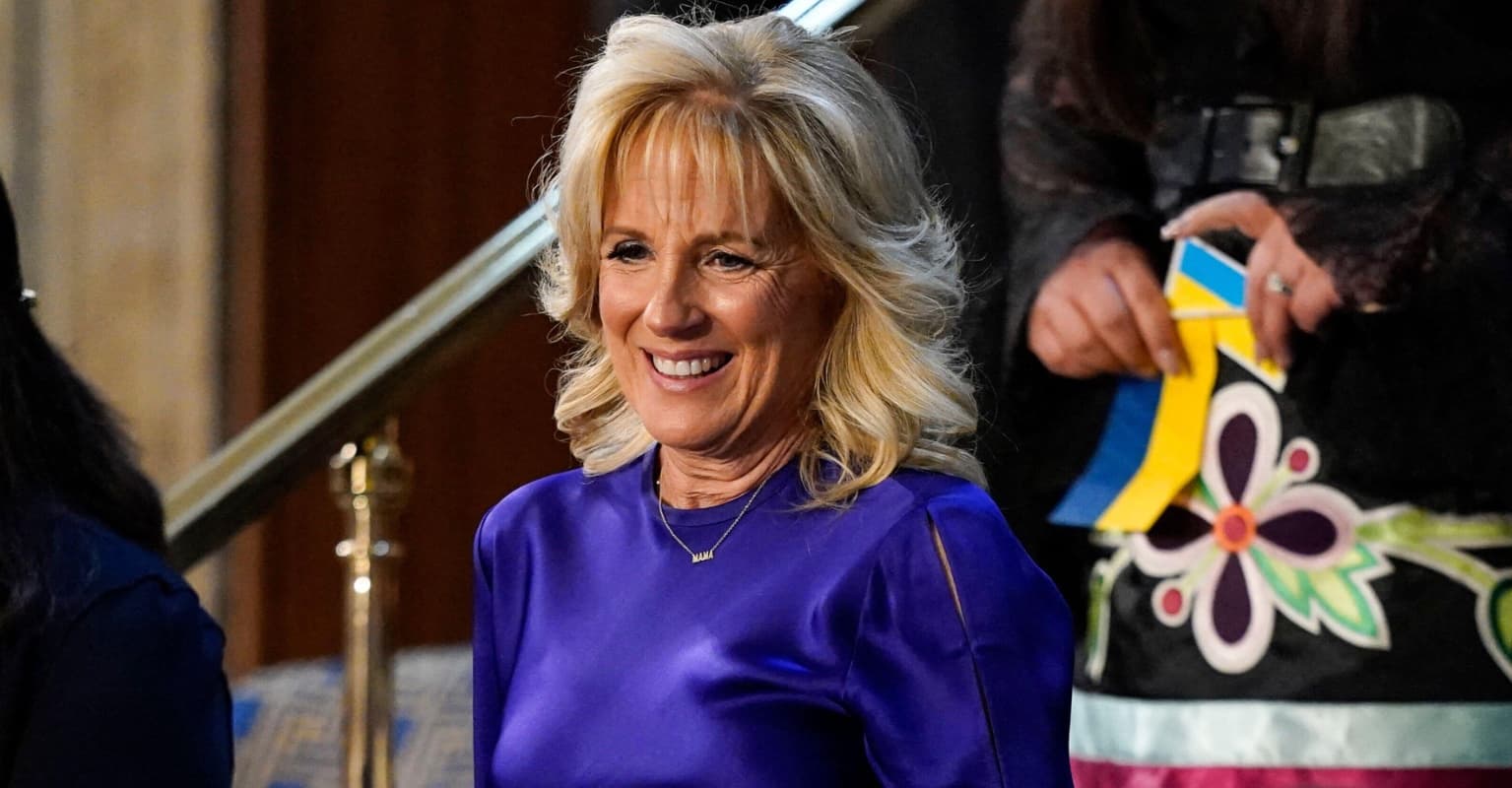 First Lady Jill Biden's State of the Union dress featured touching tribute to Ukraine in act of solidarity