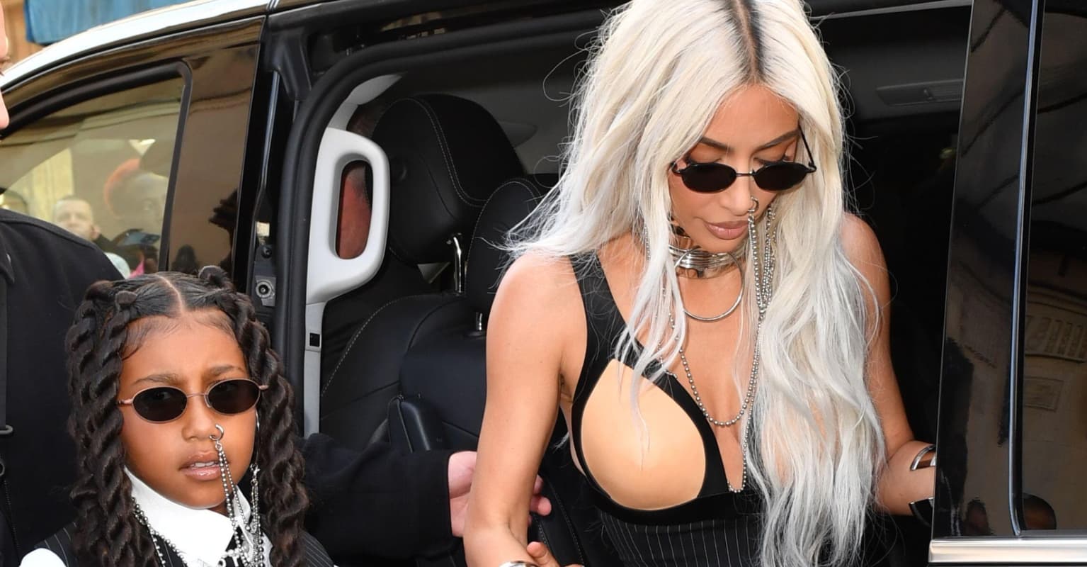 Fans disturbed by 'weird' video of Kim Kardashian and North West dressed as Kanye